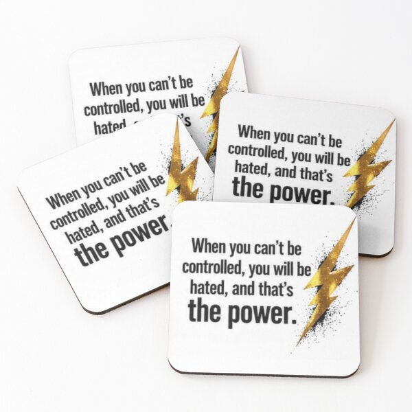 Item preview, When You Can't Be Controlled - Golden Lightning Bolt Power Quote Sticker designed and sold by Nicolae-SCROCIOB-Shop.