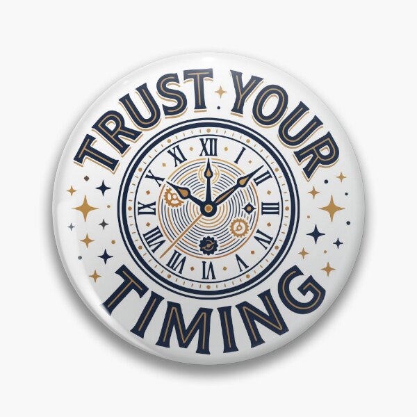Item preview, Trust Your Timing Vintage Clock Motivational Quote designed and sold by AIG - Andrei Ilie Graphics.