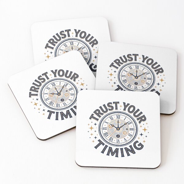 Item preview, Trust Your Timing Vintage Clock Motivational Quote designed and sold by AIG - Andrei Ilie Graphics.