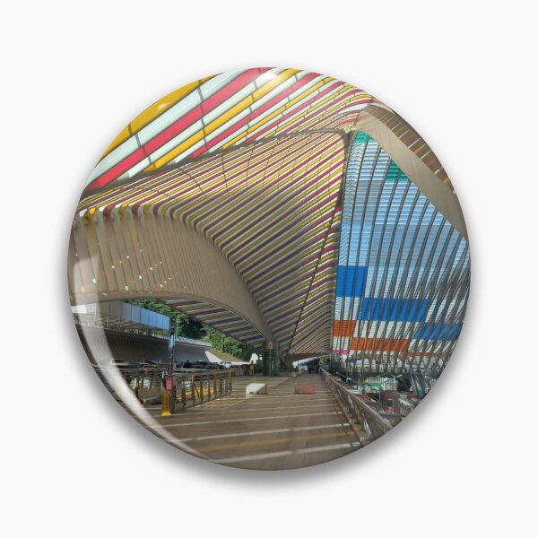 Item preview, Sweeping Architectural Curves - Colorful Glass Shadows and Structural Ribs designed and sold by BeyaDh.