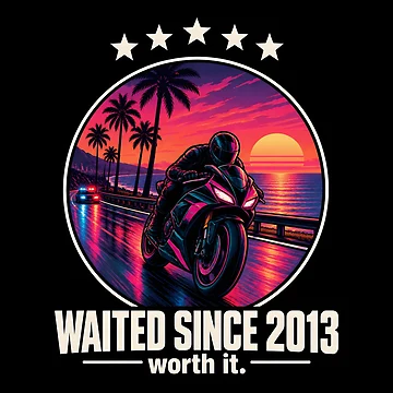 Artwork thumbnail, Waited Since 2013 Retro Neon Sunset Rider by RekiStyle