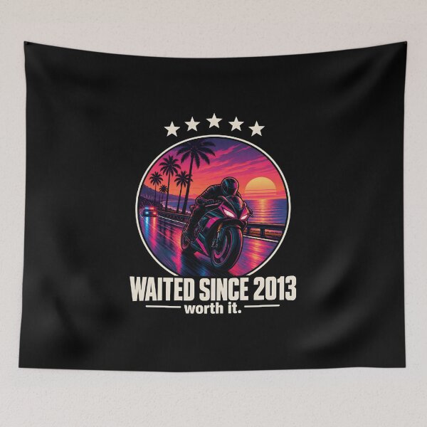 Item preview, Waited Since 2013 Retro Neon Sunset Rider designed and sold by RekiStyle.