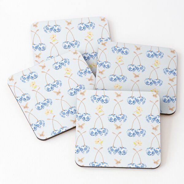 Item preview, Porcelain Cherry Garland - Soft Blue designed and sold by Piret Victoria Studio.
