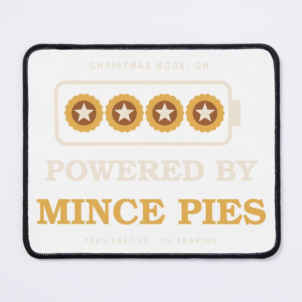 Item preview, Powered by Mince Pies – Funny British Christmas designed and sold by ProperGoodPrint.