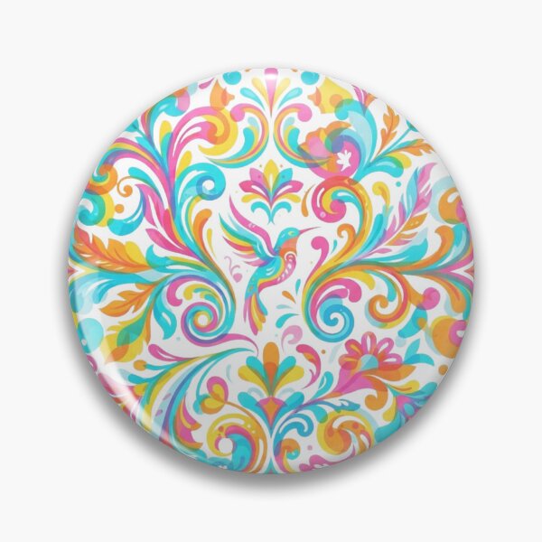 Item preview, Hummingbird of Good Wishes - Modern Porteño Fileteado designed and sold by Esencia Argentina.
