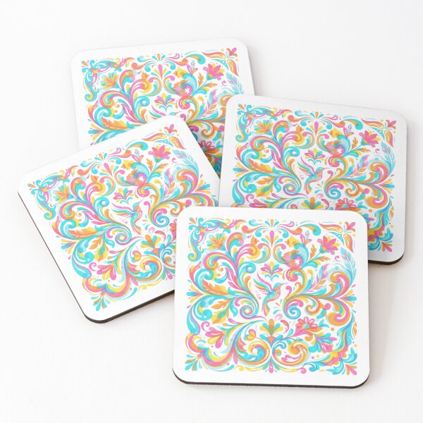 Item preview, Hummingbird of Good Wishes - Modern Porteño Fileteado designed and sold by Esencia Argentina.