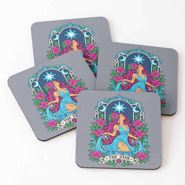 Item preview, The Star Tarot Card – Celestial Goddess Floral Art designed and sold by Aimetoi.