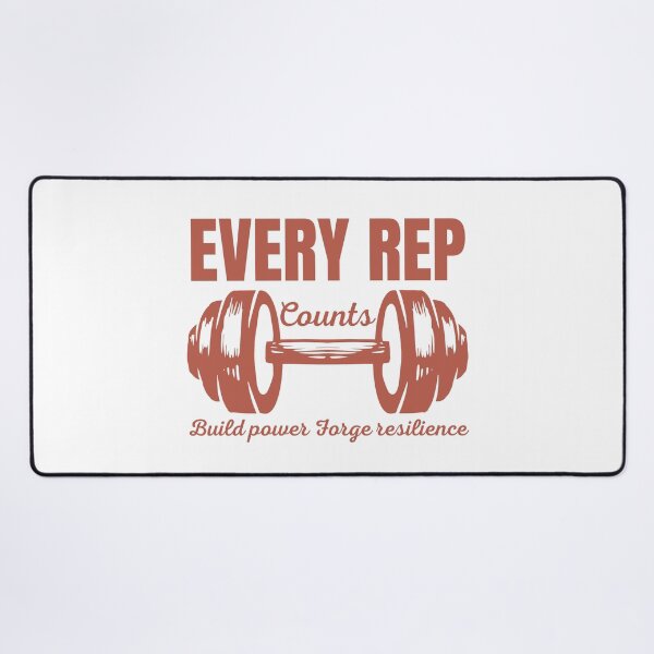 Item preview, Every Rep Counts Barbell Gym Motivation Fitness Design designed and sold by HYPNK.