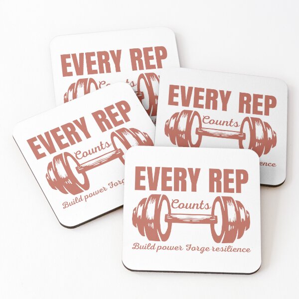 Item preview, Every Rep Counts Barbell Gym Motivation Fitness Design designed and sold by HYPNK.