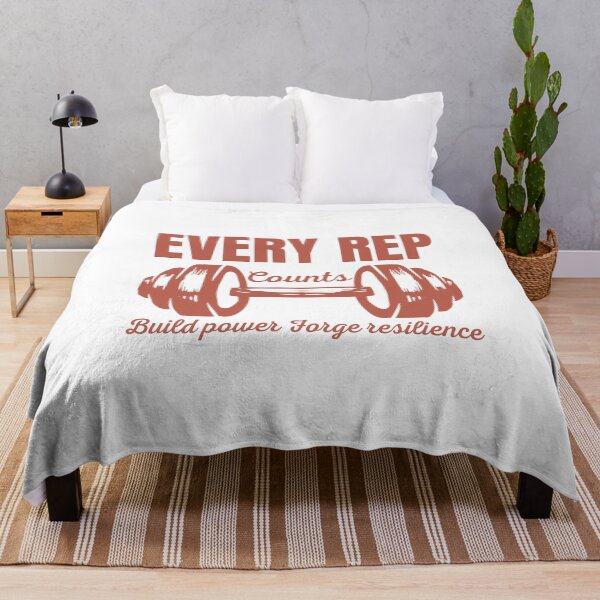 Item preview, Every Rep Counts Barbell Gym Motivation Fitness Design designed and sold by HYPNK.