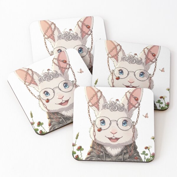 Item preview, Cute Hipster White Bunny designed and sold by FVO-italydesign.