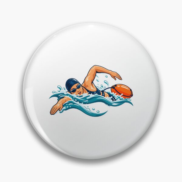 Item preview, Cold Water Swimmer With Tow Float designed and sold by Philippa Shop.