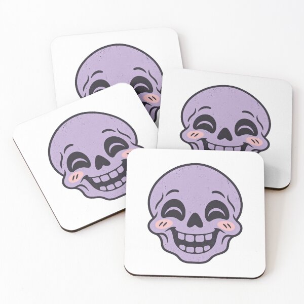 Item preview, Smiling Purple Skull with Vintage Cartoon Charm designed and sold by Greemo03.