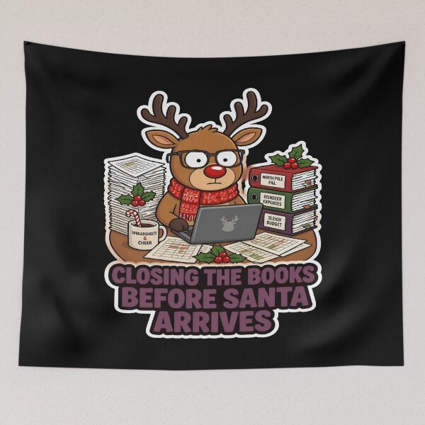 Item preview, Closing The Books Before Santa Arrives Funny Accountant Christmas designed and sold by PozivoPlus.