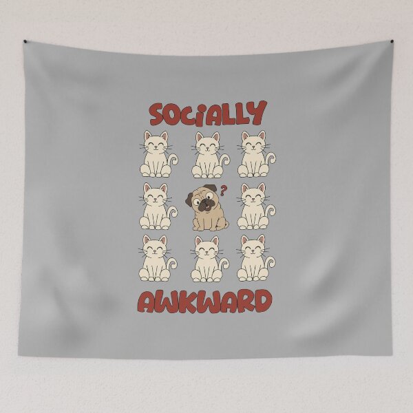 Item preview, Socially Awkward Pug designed and sold by loobsart.