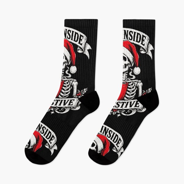 Item preview, Dead Inside But Festive Funny Christmas Skeleton designed and sold by MagicTheDog.