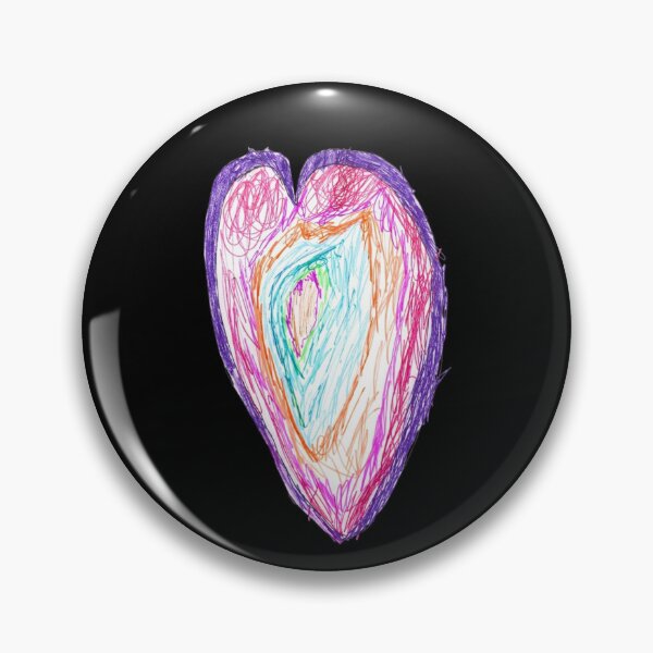 Item preview, Maya's Colorful Heart Drawing – Cute Kids Art Streetwear & Gift designed and sold by Scribe2Vibe.