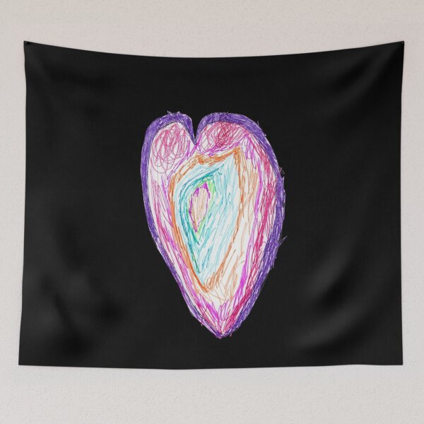 Item preview, Maya's Colorful Heart Drawing – Cute Kids Art Streetwear & Gift designed and sold by Scribe2Vibe.
