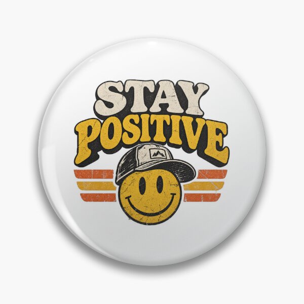 Item preview, Stay Positive Vintage Retro Smiley designed and sold by PatternFablee.