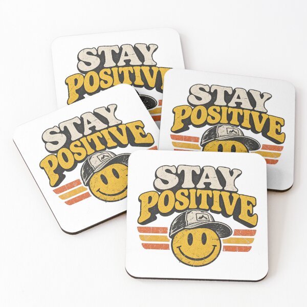 Item preview, Stay Positive Vintage Retro Smiley designed and sold by PatternFablee.
