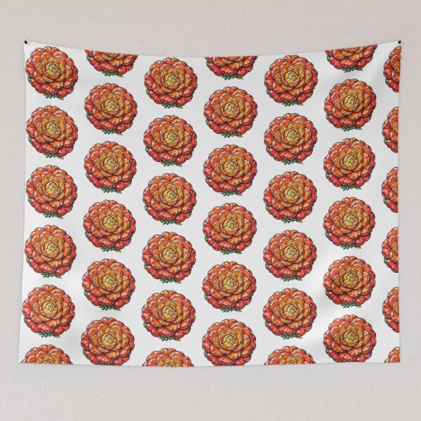 Item preview, Camellia Flower Fire Crystal Sticker - Red Orange Yellow Gradient Real Color designed and sold by Crystal Critters .