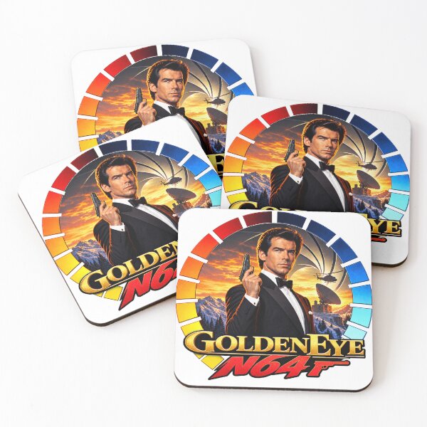 Item preview, GoldenEye N64 – James Bond and his PP7, retro vibe designed and sold by Pixel Sakura Gallery.