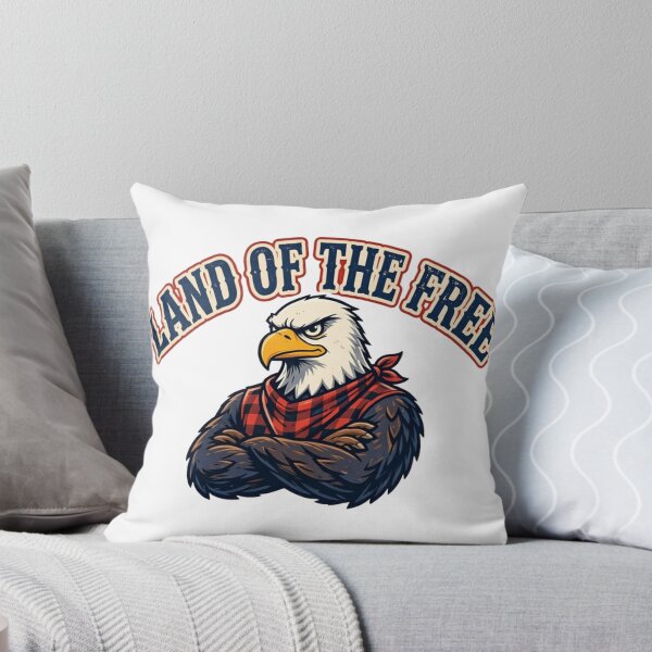 Item preview, Land of the Free Eagle | Patriotic Flannel Bald Eagle Mascot designed and sold by Robert Lucio.