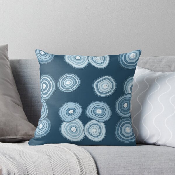 Item preview, Agate Repeat Pattern - Crisp Icy Blue Agate Slice designed and sold by cute-animals99.
