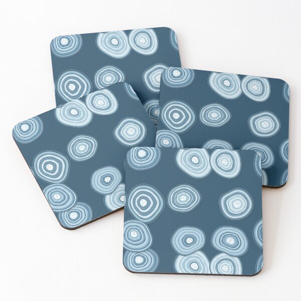 Item preview, Agate Repeat Pattern - Crisp Icy Blue Agate Slice designed and sold by cute-animals99.