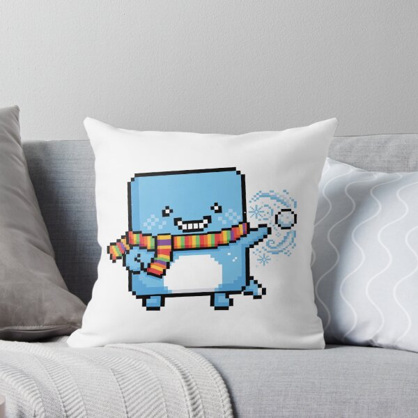 Item preview, Blubo Snowball Fight - Cute Pixel Art Winter Sticker designed and sold by BLUBO~.