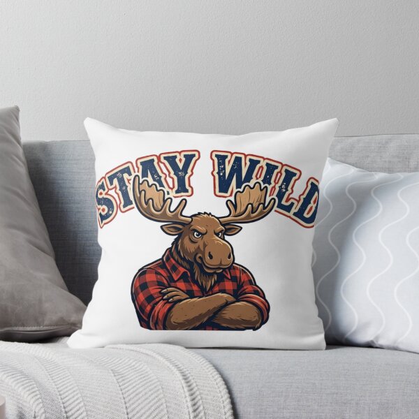 Item preview, Stay Wild Moose | Funny Flannel Moose American Mascot designed and sold by Robert Lucio.
