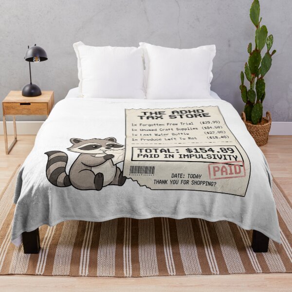 Item preview, ADHD Tax Store Receipt Forgotten Free Trial Impulsive Spending Design designed and sold by Osmose-Studio.