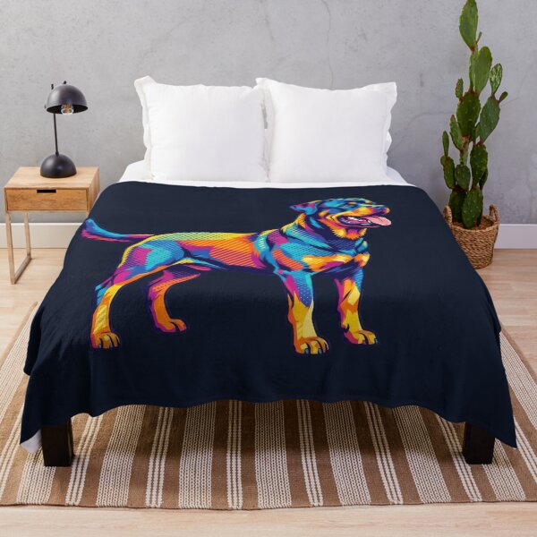 Item preview, Vibrant Pop Art Rottweiler - Colorful Dog Illustration designed and sold by TontikDesign.