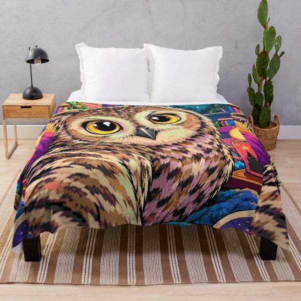 Item preview, Cute Owl Selfie Cozy Bookworm Night Reading Aesthetic Animal Art designed and sold by Neon Bones Studio.