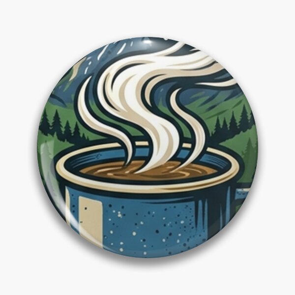 Item preview, Powered By Coffee And Mountains - Outdoor Hiking Camper designed and sold by MonodyStore.