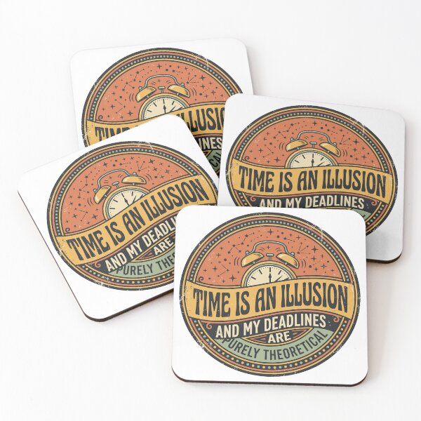 Item preview, Time Is An Illusion Deadlines Are Theoretical Vintage ADHD Clock Graphic designed and sold by Osmose-Studio.
