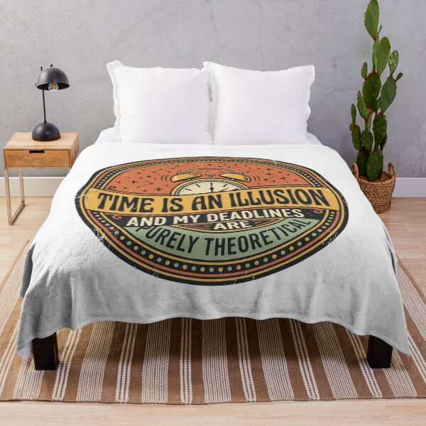 Item preview, Time Is An Illusion Deadlines Are Theoretical Vintage ADHD Clock Graphic designed and sold by Osmose-Studio.