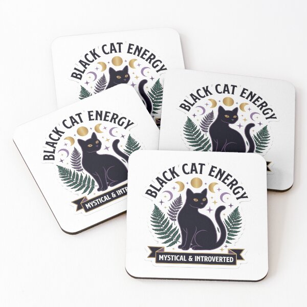 Item preview, Black Cat Energy - Mystical And Introverted Celestial Cat designed and sold by MonodyStore.
