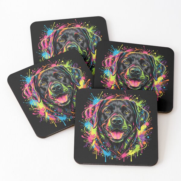 Item preview, Colorful Black Labrador Retriever Dog designed and sold by csforest.
