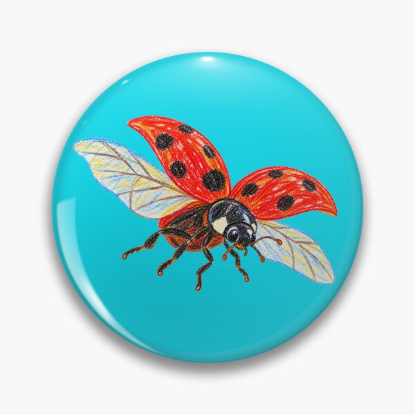 Item preview, Red ladybug in flight designed and sold by JOANNASKAH.