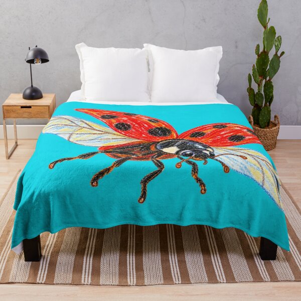 Item preview, Red ladybug in flight designed and sold by JOANNASKAH.