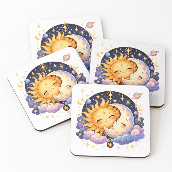 Item preview, Cute Sun and Moon Celestial Art  designed and sold by Gimhana64shop.