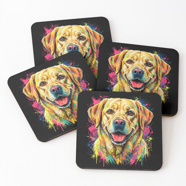 Item preview, Colorful Yellow Labrador Retriever Dog designed and sold by csforest.