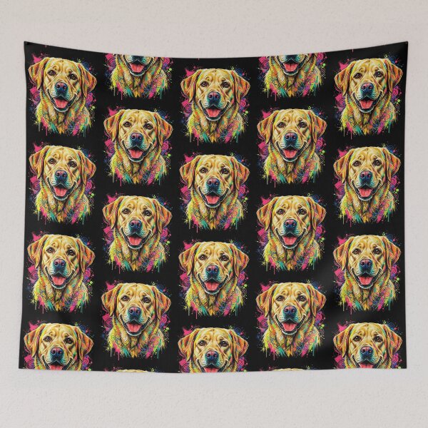 Item preview, Colorful Yellow Labrador Retriever Dog designed and sold by csforest.