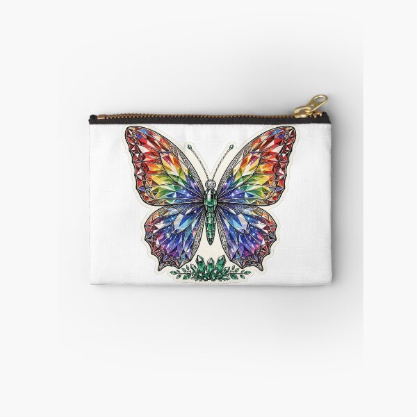 Item preview, Pegatina de cristal de mariposa arcoíris - Galaxia prisma cósmico a color real designed and sold by Crystal Critters .