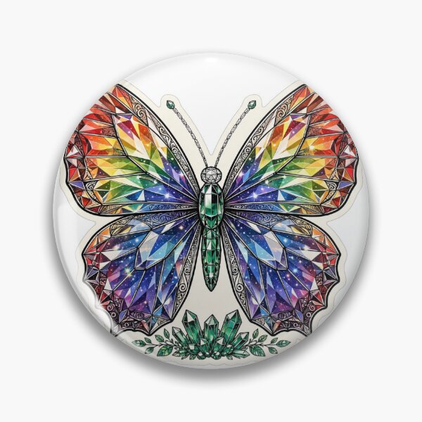 Item preview, Rainbow Butterfly Crystal Sticker - Cosmic Prism Galaxy Real Color designed and sold by Crystal Critters .