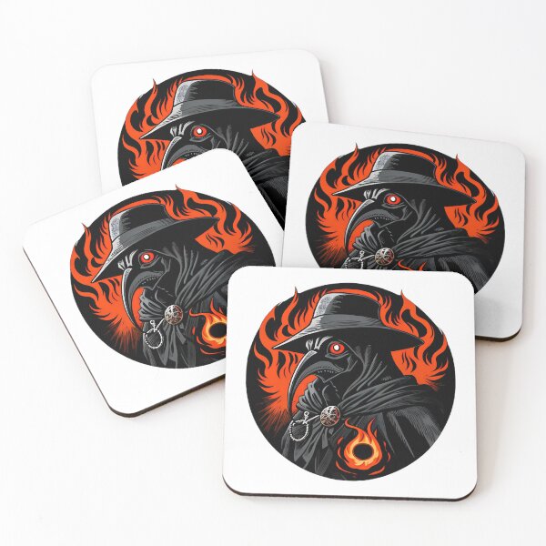 Item preview, Flaming Plague Doctor in Black Cloak designed and sold by For-Cat Studio.