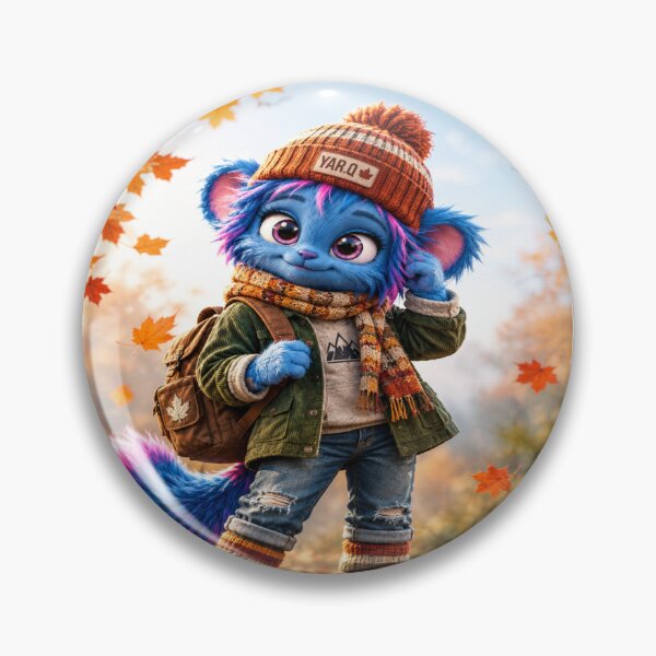 Item preview, Cute Blue Monster Miri Autumn Adventure designed and sold by YarQpl.