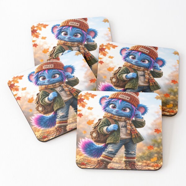 Item preview, Cute Blue Monster Miri Autumn Adventure designed and sold by YarQpl.