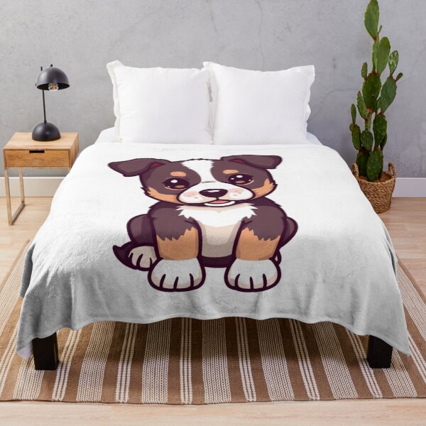 Item preview, Cute Bernese Mountain Dog Puppy Cartoon Illustration designed and sold by ExploreAura Studio.